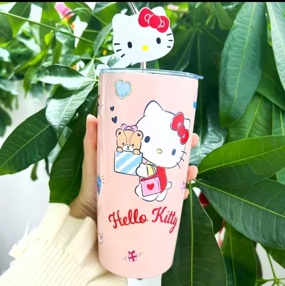 Hello Kitty Tumbler with Straw